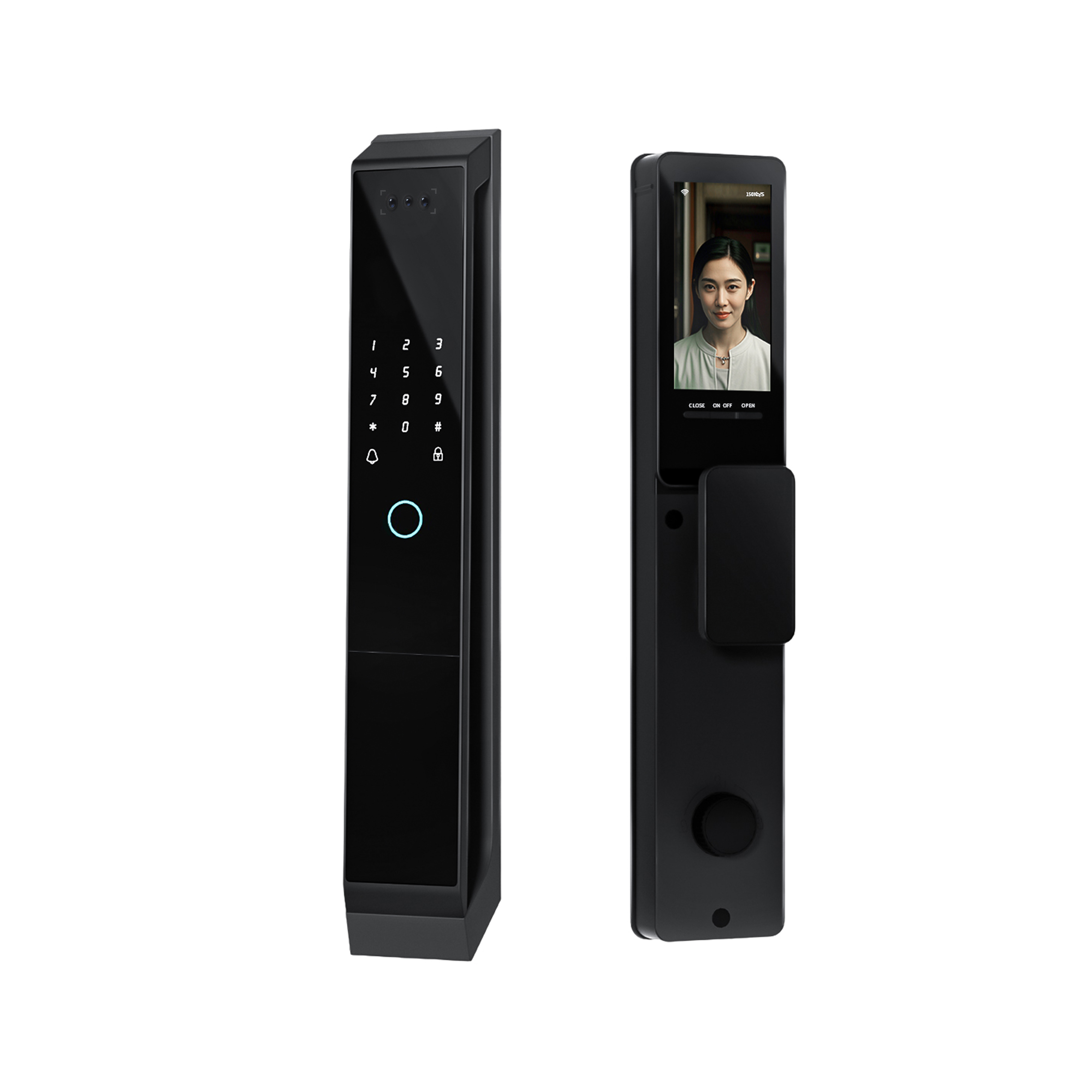 P20通通全自动智能锁，中英葡西俄语言